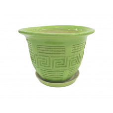 Горщик керамічний КООП Амстердам Лабіринт Салатовий 9 см 0102