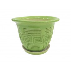 Горщик керамічний КООП Амстердам Лабіринт Салатовий 12 см 0102