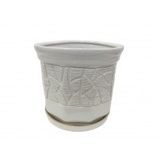 Набір горщиків КООП Кіто 4 пр h-22/17/12/9 см Листок Арт Білий 0078