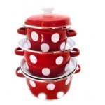 Набір каструль Idilia №764 Білий горох червоний 39354 - Оріфлейм