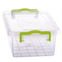 Контейнер Ал-пласт Elit із зажимами плоский 2,2 л  