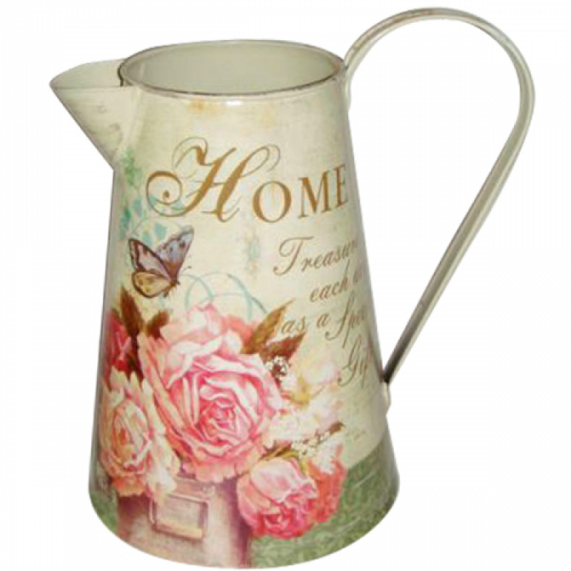 Глечик металевий декоративний Букет троянд 555-014