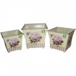 Кашпо металеве квадратне Гортензія 555-033-2 - Хамелеон Прозорий