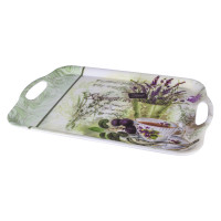 Піднос з ручками Ach Impex 35,5*25,5*2,2 см Лаванда Зелений 477494 M40105