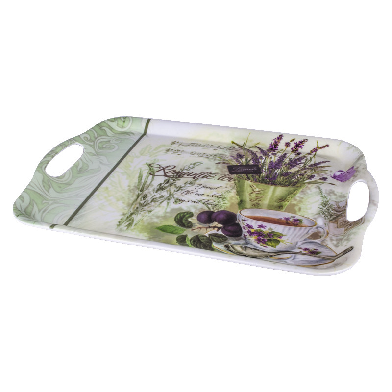 Поднос с ручками Ach Impex 35,5*25,5*2,2 см. Лаванда Зеленый 477494 M40105