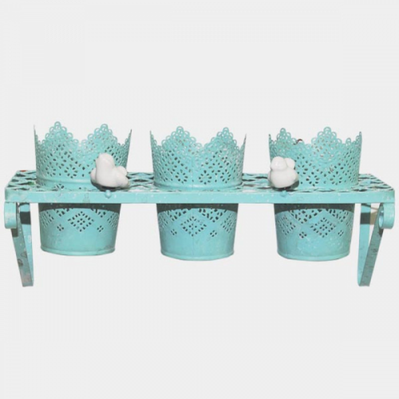 Стенд для квітів блакитний Прованс Антик 777-018 - Графіт