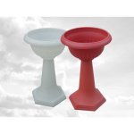 Горщик на високій ніжці Консенсус Колона 46 см  №1 - Помаранчевий