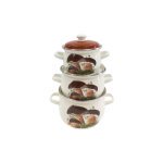 Набір каструль Idilia №948 Гриби 40574 - Бежевий