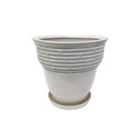 Набір горщиків КООП Канва 5 пр h-26/22/18/15/11 см Кладка Білий 0076