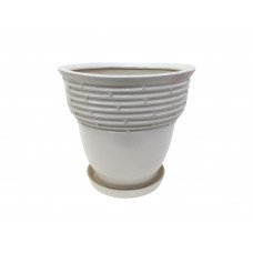 Набір горщиків КООП Канва 5 пр h-26/22/18/15/11 см Кладка Білий 0076