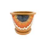 Горщик керамічний КООП Квітка Соняшник Помаранч 9 см 0007 - Аквамарин