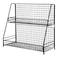 Полочка металлическая двухъярусная Raum Черная 30*15.5*34 см RG-025b