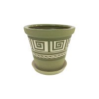 Набір горщиків КООП Туя 3 пр h-20/14/12 см Лабіринт Оливковий 0068