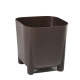 Горщик для квітів Ламела Фріда ЕКО coffee  квадратний 21*21 см 265 - Антрацит/Кремовий