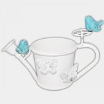 Декоративне кашпо-лійка Пташки 20,5см білий 777-033 - Білий/Білий