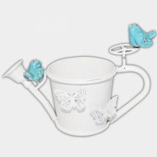 Декоративне кашпо-лійка Пташки 20,5см білий 777-033