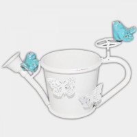 Декоративне кашпо-лійка Пташки 20,5см білий 777-033