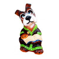 Копілка Собака з книгою глянець КЛС-12361