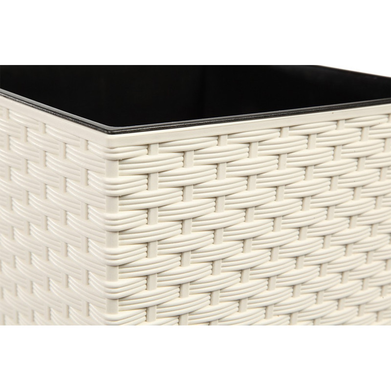 Горщик терасний Ламела Фінезія Ротанг 30 см з вкладом 574  - Фраппе