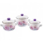 Набір каструль Idilia №928 Бузкова орхідея 40140 - Червоний