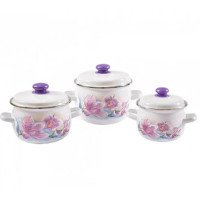 Набір каструль Idilia №928 Бузкова орхідея 40140