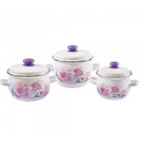 Набір каструль Idilia №928 Бузкова орхідея 40140