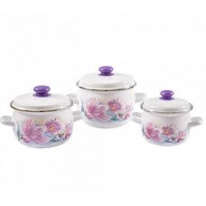 Набор кастрюль Idilia №928 Сиреневая орхидея 40140