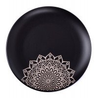 Тарілка десертна Limited Edition KORA 20,5 см Чорна JH2068-1