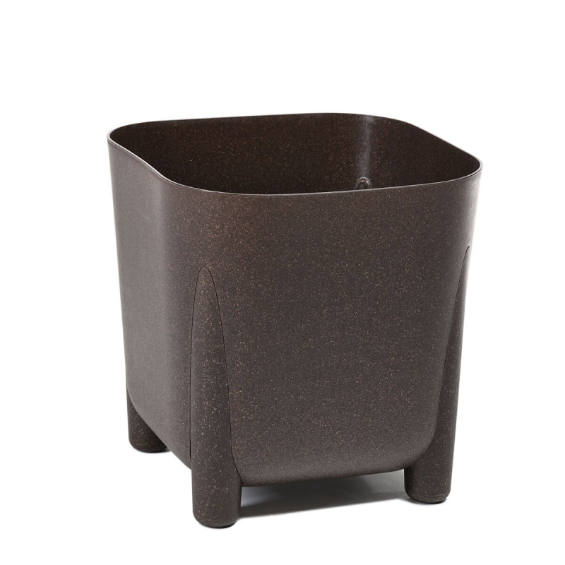 Горщик для квітів Ламела Фріда ЕКО coffee  квадратний 36*36 см 268 - Еспресо