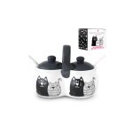 Банка для спецій SNT 0,3 л подвійна з 2 ложками Мурчики 6023-19 - Лосось