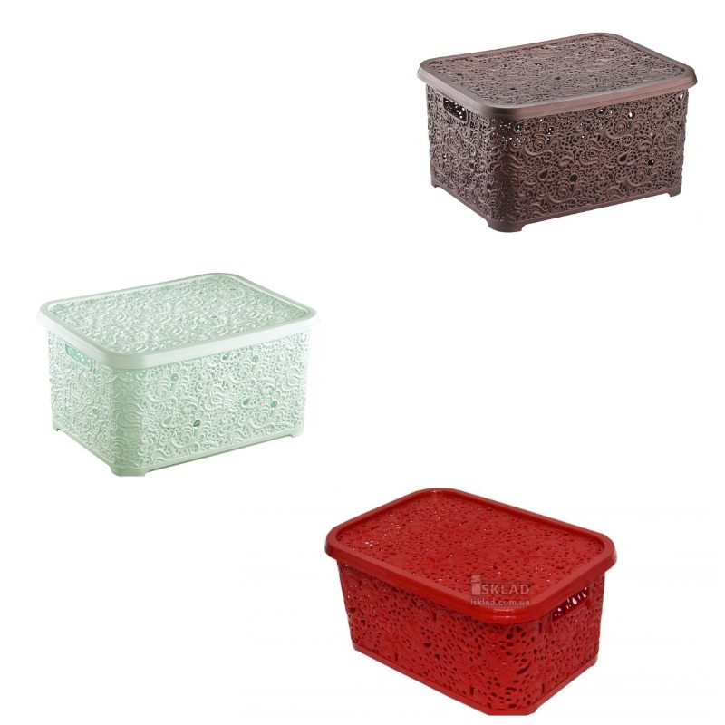 Кошик з кришкою R-plastic Мереживо 6 л