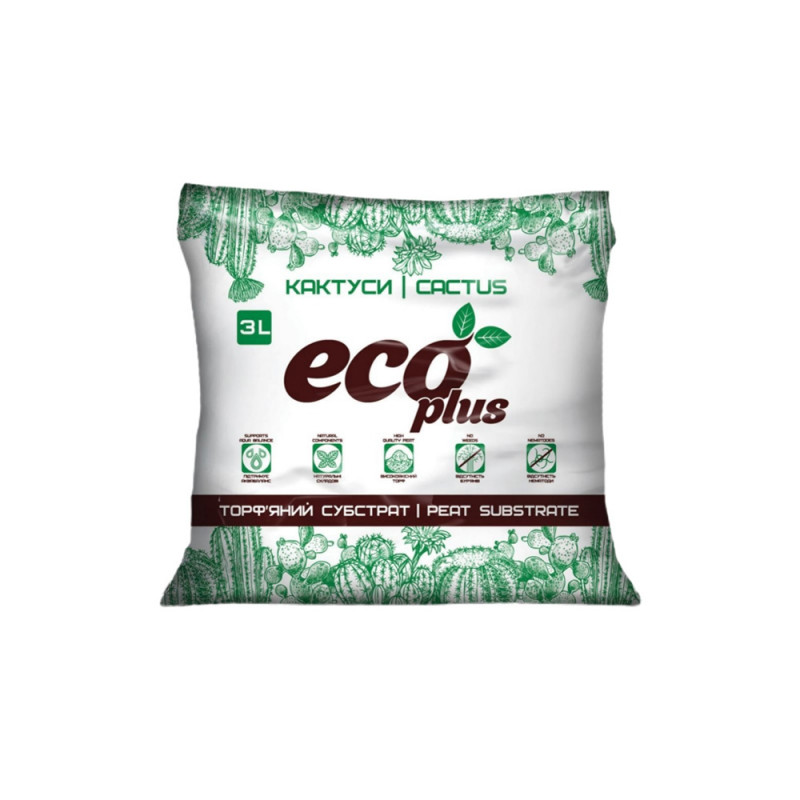 Субстрат для кактусів Торф Ленд Еко Плюс 3 л - Персиковий