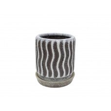 Горщик керамічний КООП Пломбір h-15 см Сірий 0224