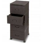 Комод на 4 шухляди Консенсус Ротанг - Коричневий