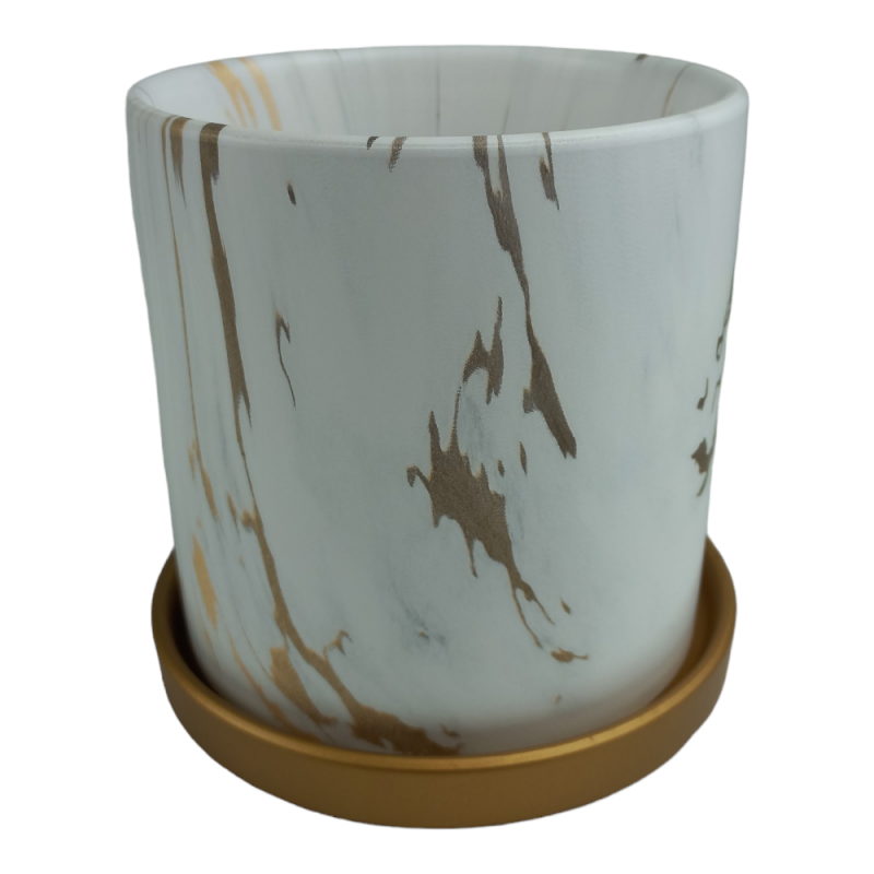 Горщик для квітв Led Marmo 14 см A040049 - Оливковий