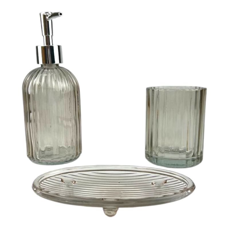 Набір аксесуарів для ванної 3 пр SNT 888-160 - Пудра