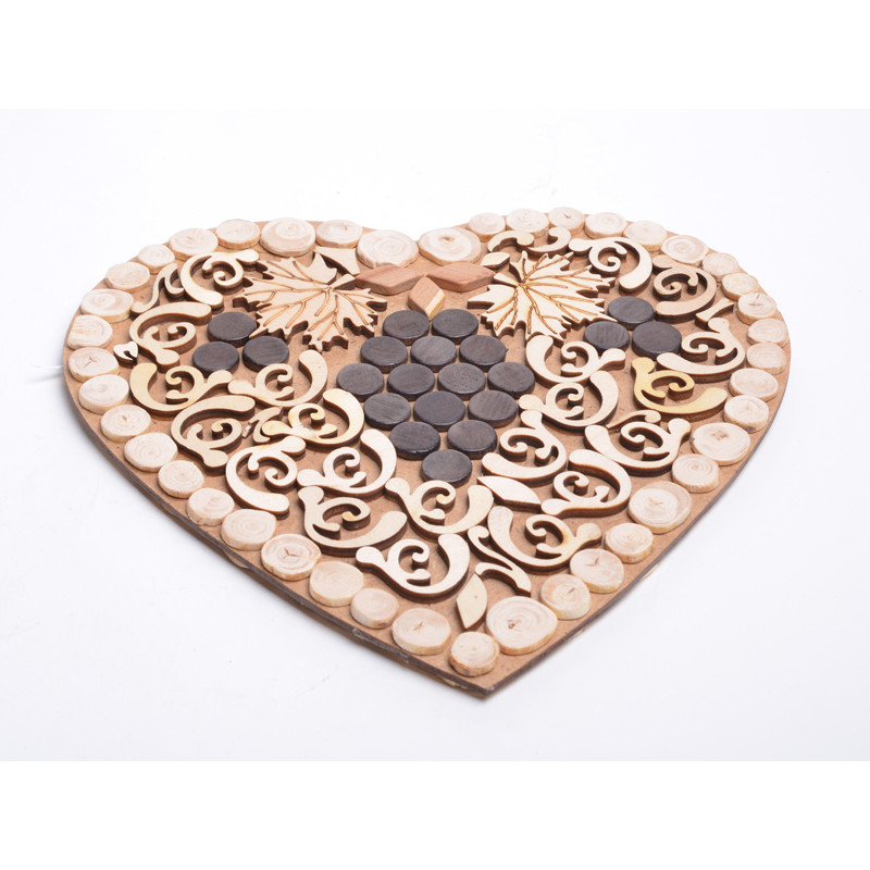 Підставка під гаряче КМ 22*22 см велика Серце Декор  - Квіти