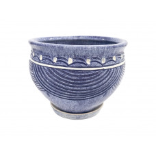 Горщик керамічний КООП Тоскана Півколо Синій Мармур 16 см 0080