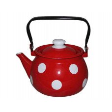 Чайник сферичний Idilia 3,5 л 27130/4 Білий горох червоний 40486