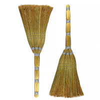 Веник сорго SevlushBroom Эко Ротанг с натуральной ручкой SB-2433-01