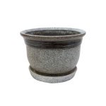 Набір горщиків КООП Коломбус 3 пр h-15/13/11 см Нитка Сірий Мармур 0082 - Морський