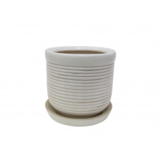 Набір горщиків КООП Вена 3 пр h-17/15/11 см Ребро Білий 0008