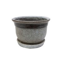 Набір горщиків КООП Коломбус 3 пр h-15/13/11 см Нитка Сірий Мармур 0082