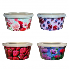 Контейнер круглий з декором Plastics Craft 1,6 л ПГ-2029