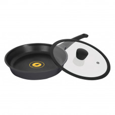 Сковорода с крышкой Ringel Zitrone Black 28 см Черная RG-2108-28 BL-R