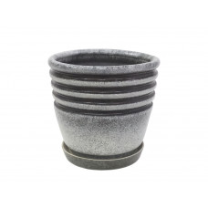 Набір горщиків КООП Бриз 2 пр h-24/18 см Сірий Мармур 0159