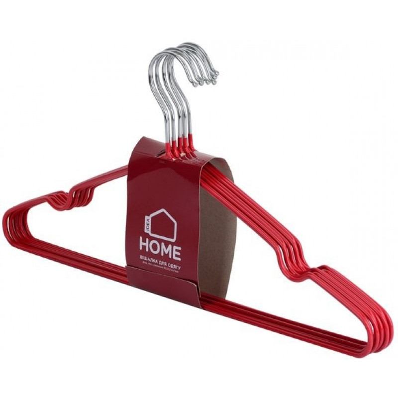 Набір плічок металевих Violet House 8 шт 40,5*21 см 6722136 Червоний - Сірий