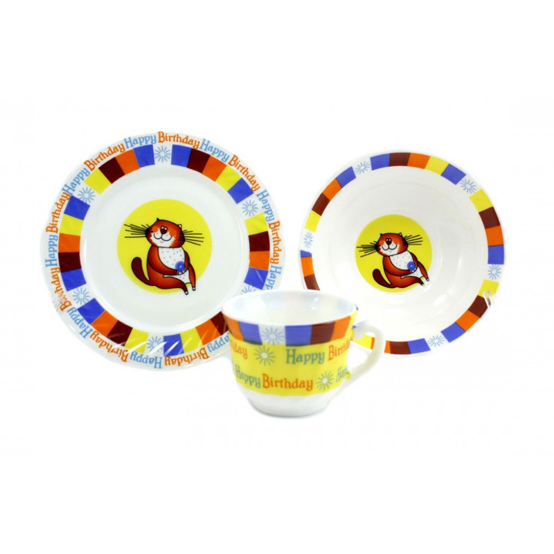 Набір дитячий Interos 3 пр Герої CR-3B  - Жовтий