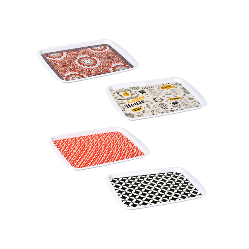 Поднос PlastArt 36*27*2 см Микс TP-150