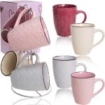 Набір 4 чашки на стійці 350 мл SNT Heart 021-04-09 - Червоний